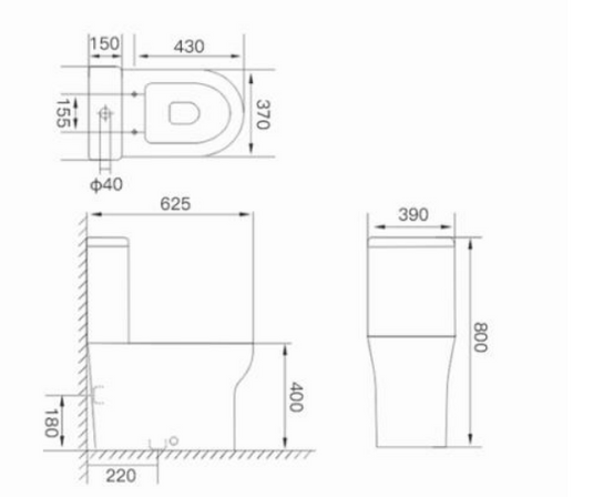 Metro Rimless Pan & Seat